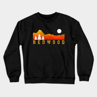 redwood national park retro vintage mountains Crewneck Sweatshirt